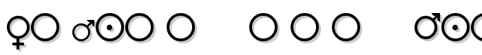 Female and Male Symbols font